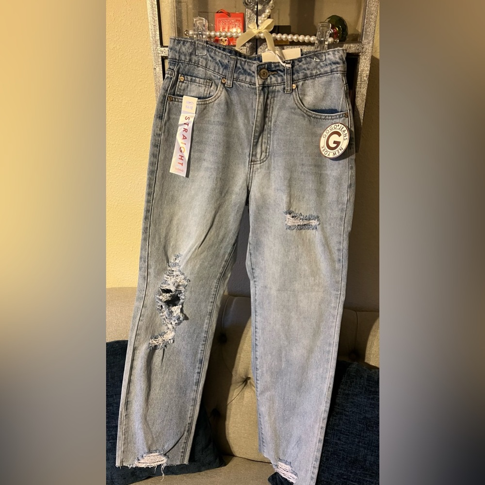 Womens Denim Jeans, High Rise; Size: 5